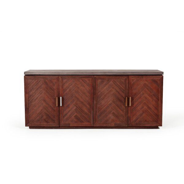 17 Stories Lebrun 79" Wide 1 Drawer Acacia Wood Sideboard For Reece 79" Wide Sideboards (View 1 of 15)