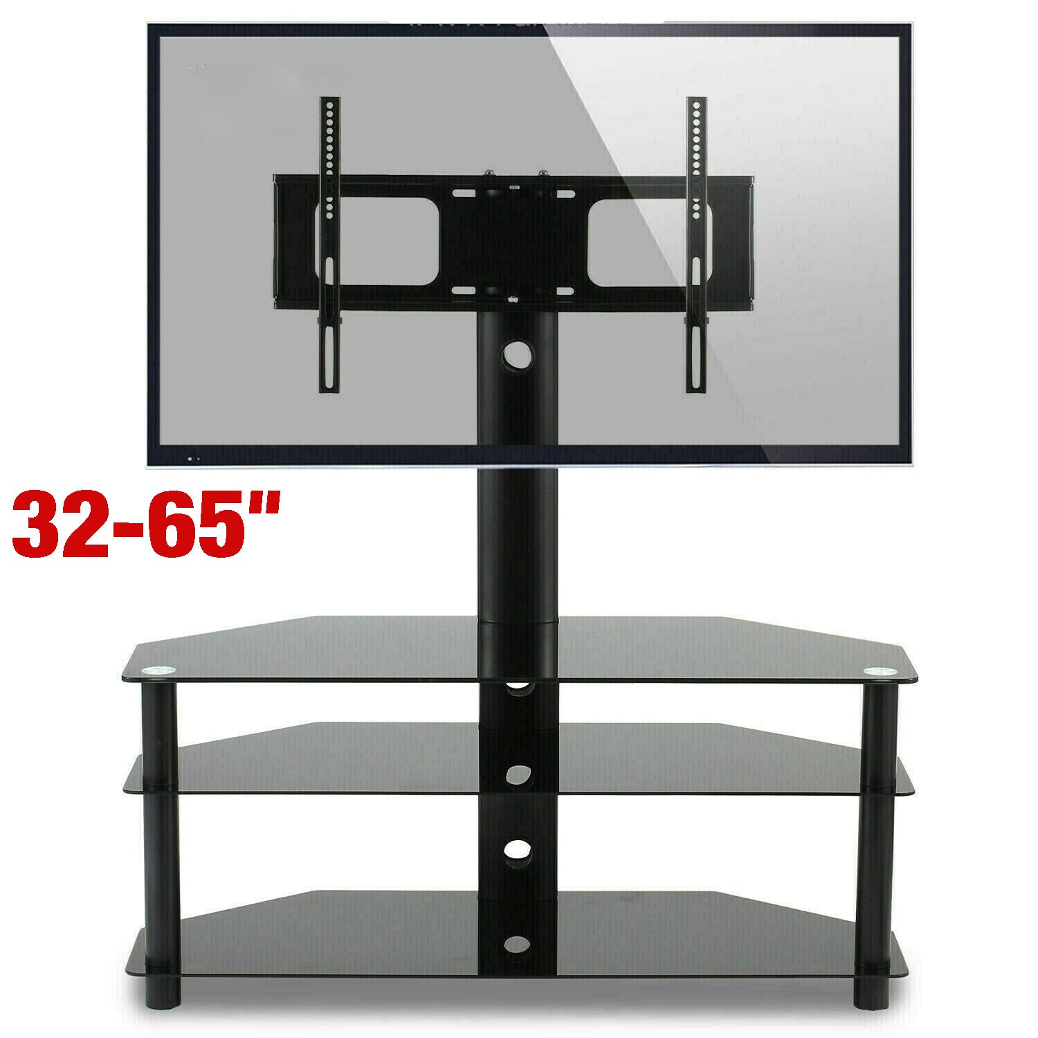 3 In 1 Floor Tv Stand With Swivel Mount For 32 65 Inch Led Intended For Buckley Tv Stands For Tvs Up To 65" (Photo 9 of 15)