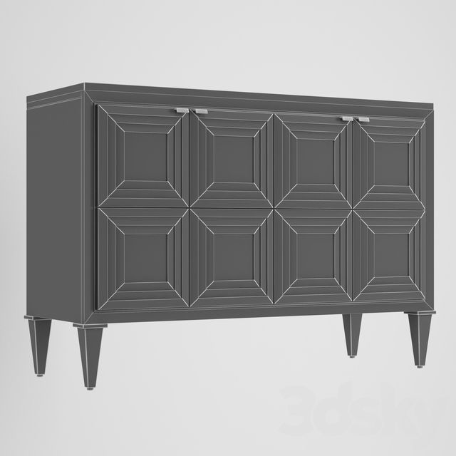 3d Models: Sideboard & Chest Of Drawer – Chest Of Drawers Throughout Pitzer 47.91&quot; Wide 4 Drawer Wood Sideboards (Photo 8 of 10)