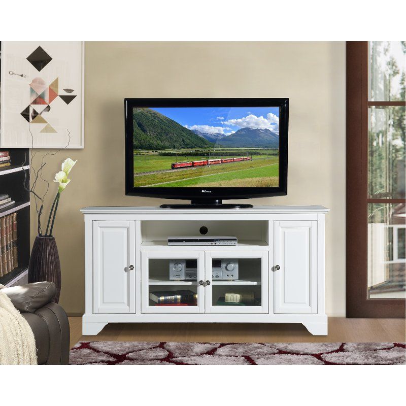 60 Inch White Tv Stand – Irvington | Rc Willey Furniture Store Regarding Herington Tv Stands For Tvs Up To 60" (Photo 3 of 15)
