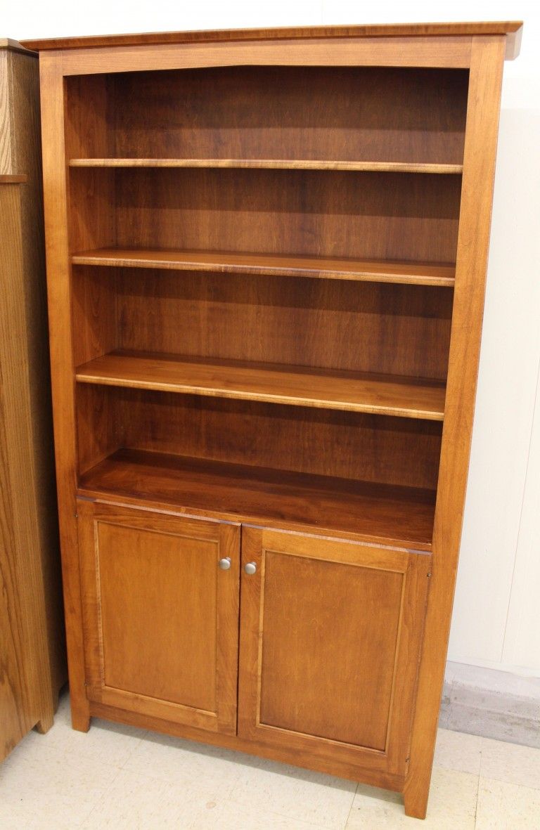 6′ Danville Bookcase With Doors [42″ Wide] | Amish In Pandora 42" Wide 2 Drawer Servers (View 9 of 15)