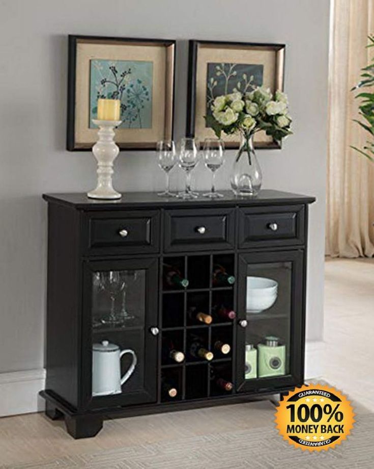 Amazon: Buffet Server Sideboard Cabinet With Wine Storage Within Newbury  (View 6 of 15)