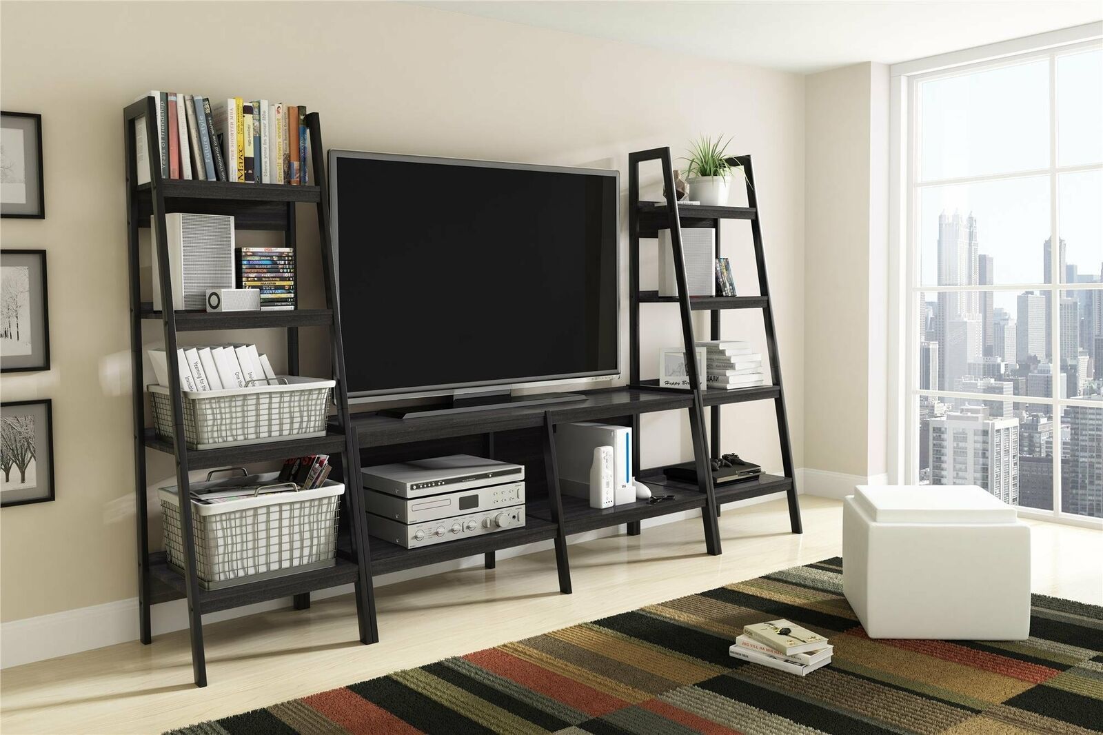 Ameriwood Home Lawrence Ladder Tv Stand For Tvs Up To 60 For Whittier Tv Stands For Tvs Up To 60" (Photo 3 of 15)