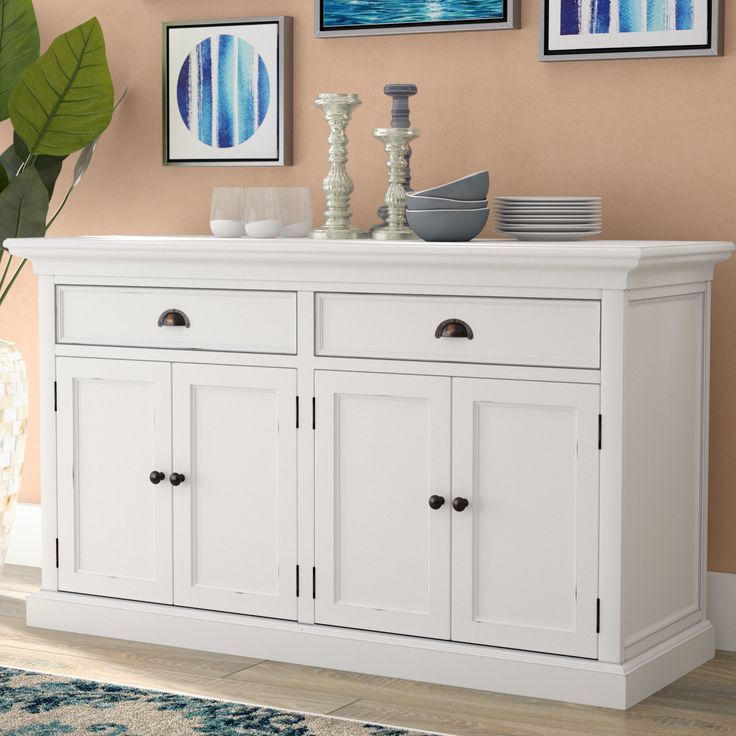 Amityville 57.09" Wide 2 Drawer Sideboard | Sideboard Within Jakobe 66" Wide Sideboards (Photo 2 of 15)