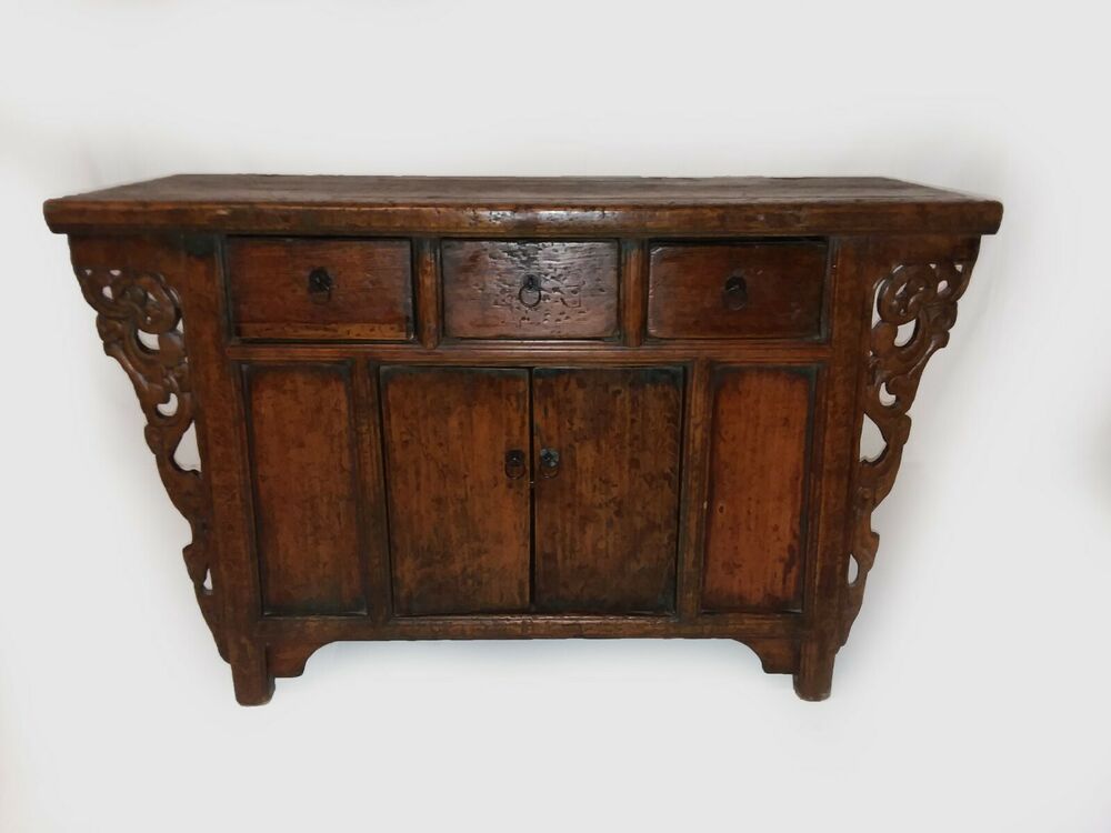 Antique Chinese Asian Buffet Sideboard Credenza Cabinet With Regard To Tabernash 55&quot; Wood Buffet Tables (Photo 6 of 15)