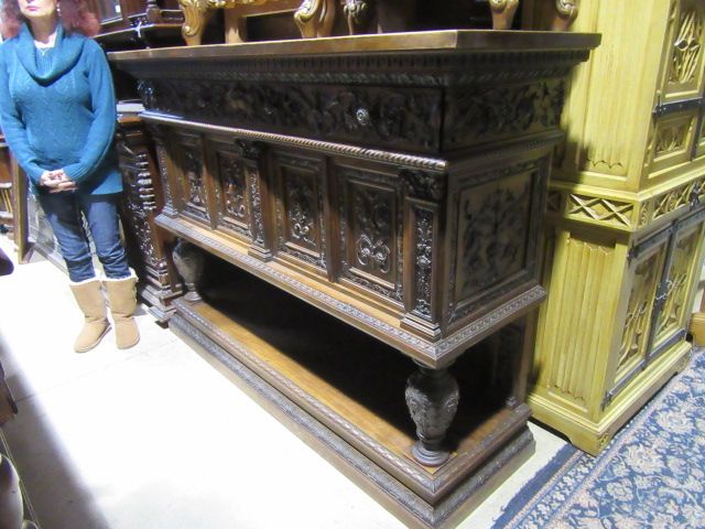 Antique Front Bars With Short Sideboards | Oley Valley Regarding Nazarene 40" H X 52" W Standard Bookcase (View 1 of 15)
