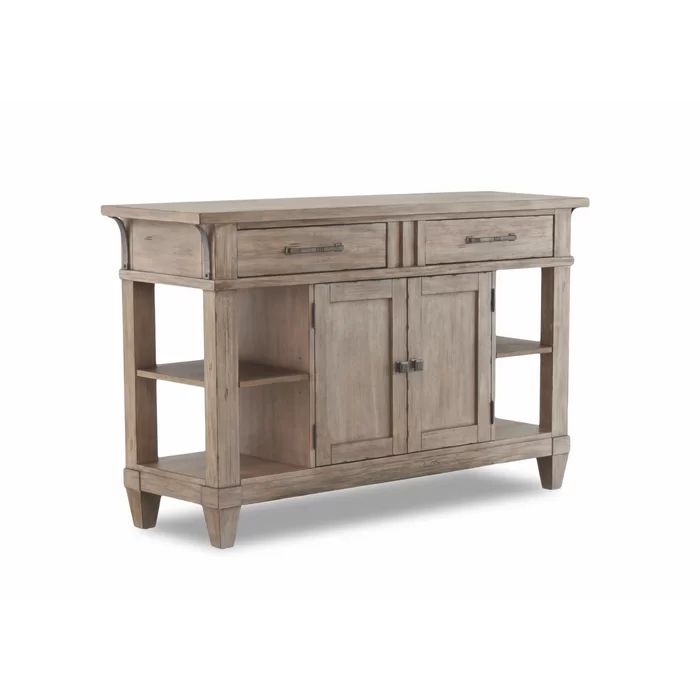 Ariel 61" Wide 2 Drawer Poplar Wood Buffet Table | Wood With Regard To Orianne 55&quot; Wide 2 Drawer Sideboards (View 14 of 15)