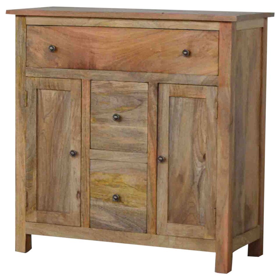 Artisan Solid Wood Sideboard With 2 Doors And 3 Drawers In  (View 7 of 15)