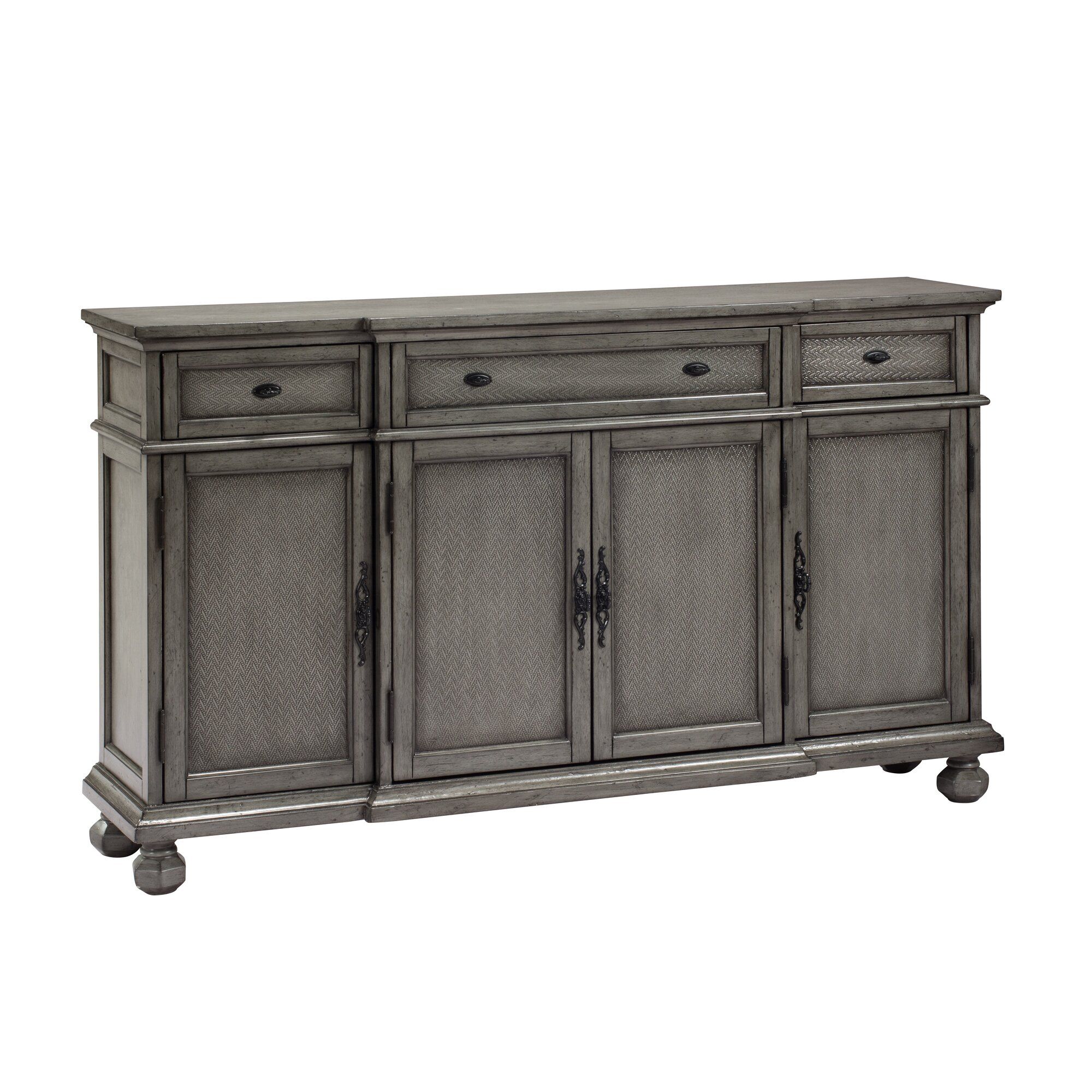 August Grove Giulia 3 Drawer Sideboard & Reviews | Wayfair Intended For Nahant 36&quot; Wide 4 Drawer Sideboards (View 2 of 15)
