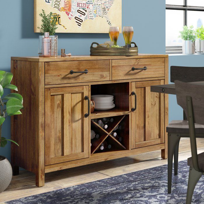 Avenal 52" Wide 2 Drawer Sideboard | Basement Decor With Regard To Desirae 48" Wide 2 Drawer Sideboards (View 10 of 15)