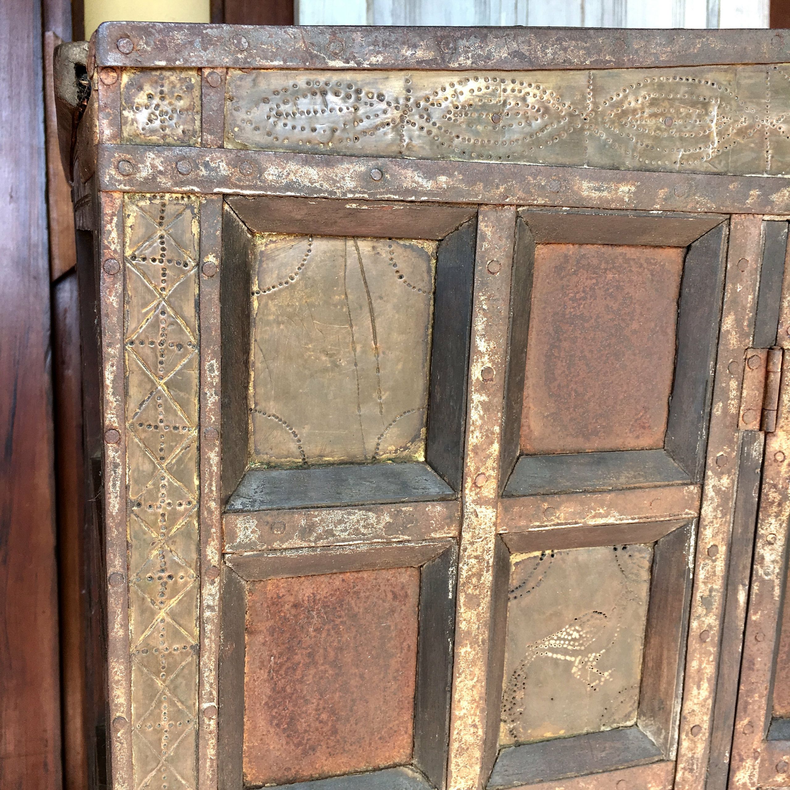Balinese Cabinet W/ Stippled Copper Accents Inside Nazarene 40&quot; H X 52&quot; W Standard Bookcase (View 13 of 15)