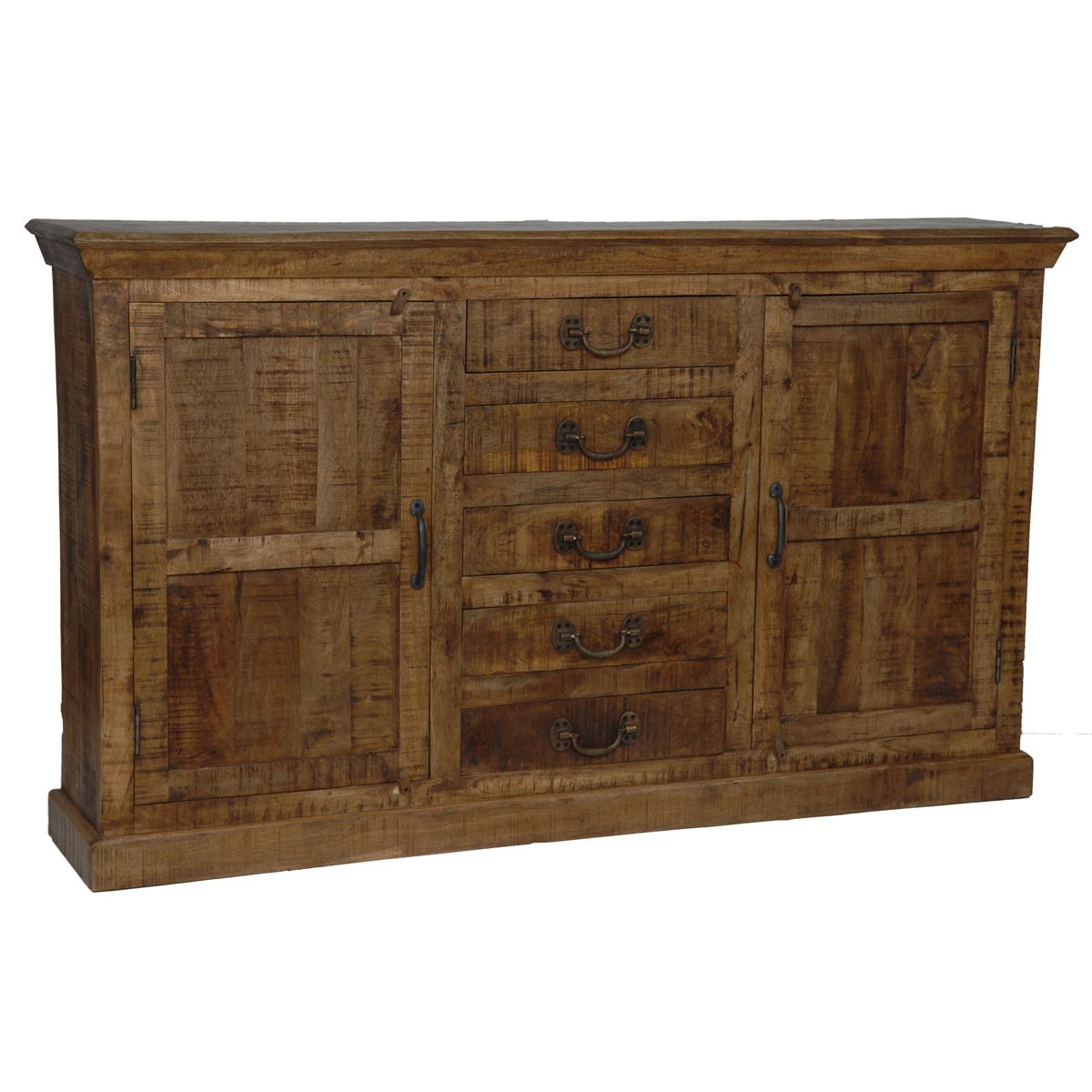 Beach Style Furniture: Bengal Manor Mango Wood 5 Drawer 2 In Strock 70&quot; Wide Mango Wood Sideboards (View 1 of 15)