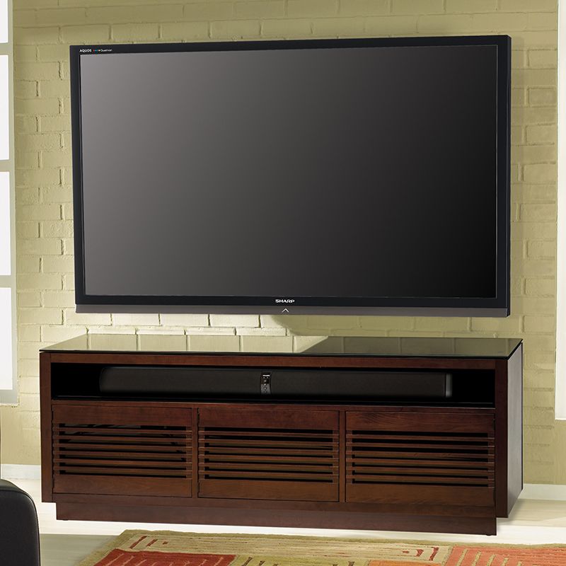 Bello Wmfc602 Wood Tv Stand In Chocolate Finish Up To 70" Tvs (View 3 of 15)