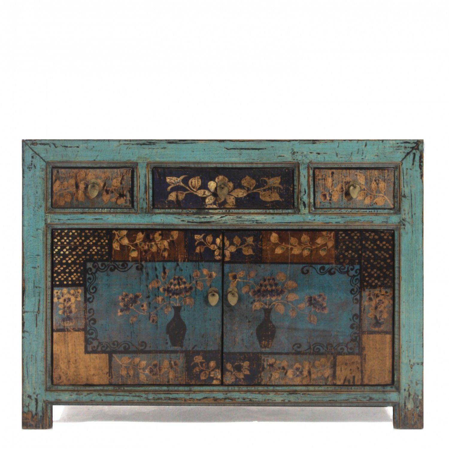Blue Harlequin Lacquer Sideboard | Small Sideboard Inside Tarakan  (View 10 of 15)