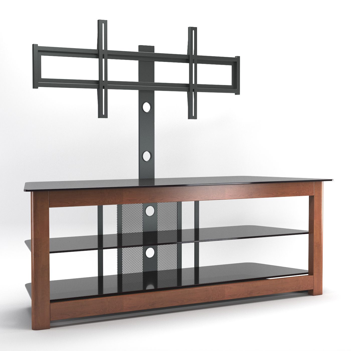 Bombay Floor Tv Stand With Cherry Wood Mount In Metin Tv Stands For Tvs Up To 65&quot; (View 13 of 15)