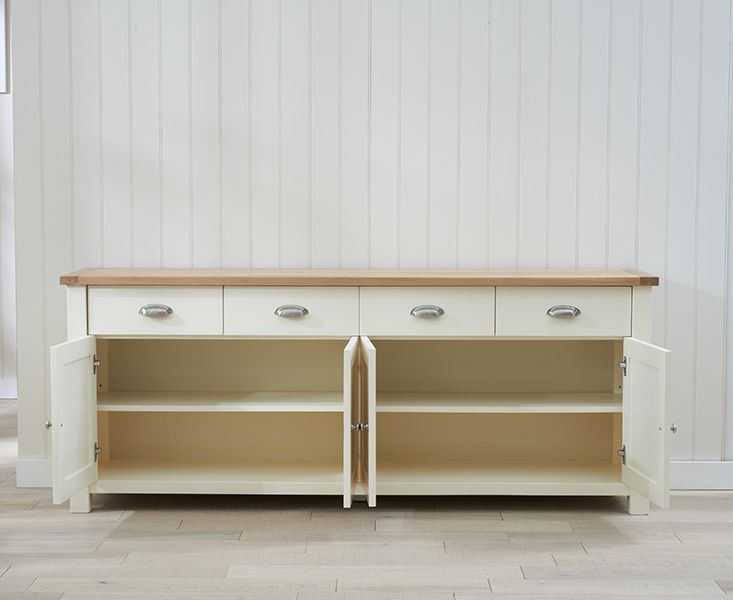 Buy Mark Harris Sandringham Oak And Cream Sideboard Intended For Brentley 54&quot; Wide 1 Drawer Sideboards (View 14 of 15)