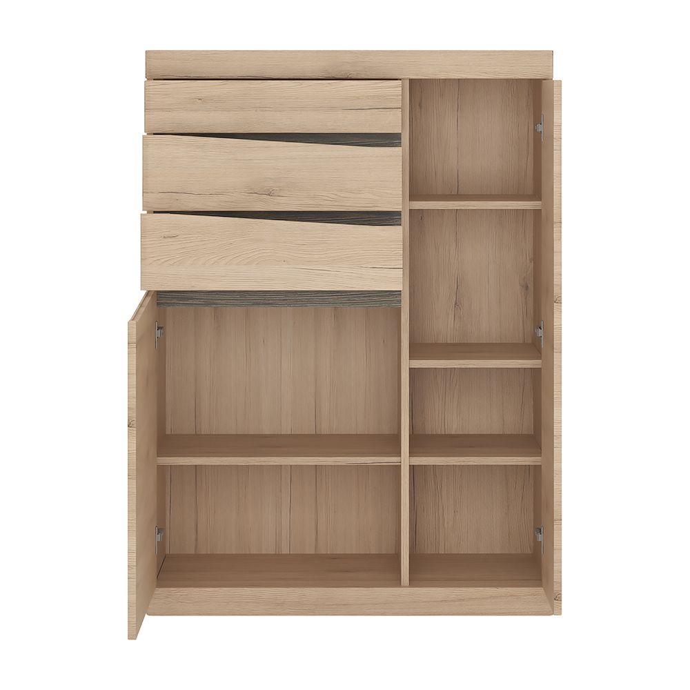 Canyon 2 Door 3 Drawer Cabinet | Millers In 3 Drawer And 2 Door Cabinet With Metal Legs (View 9 of 15)