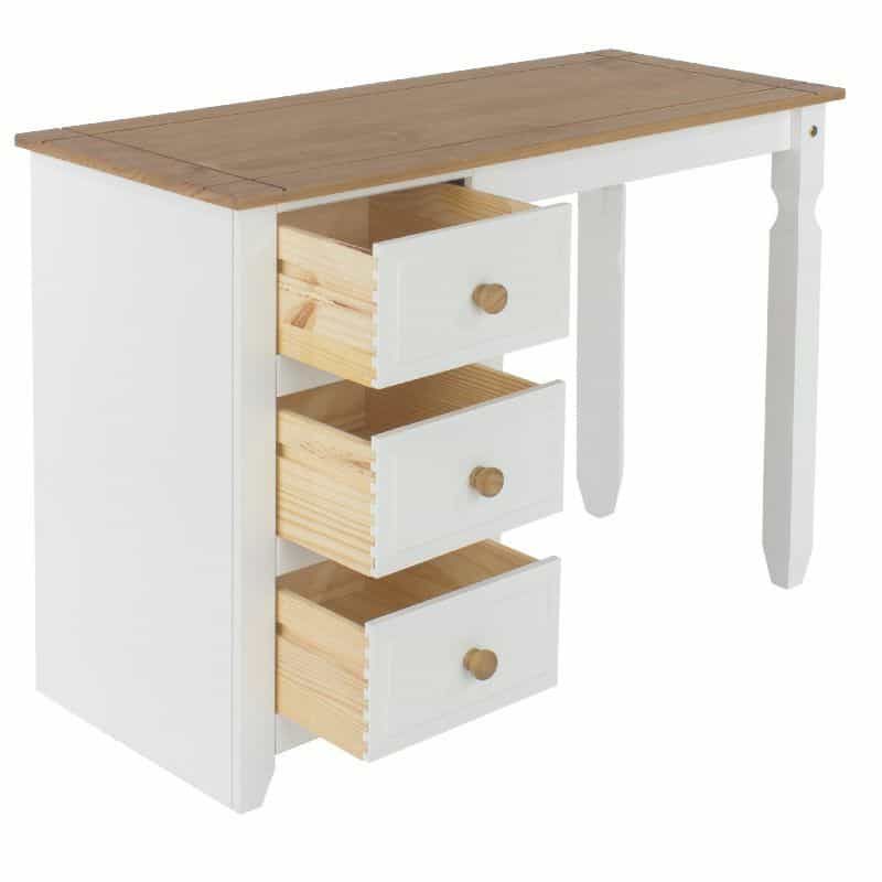 Capri Dressing Table White/pine | Cheap Furniture With Regard To Kinston 74&quot; Wide 4 Drawer Pine Wood Sideboards (View 13 of 15)