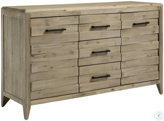 Casablanca Weathered Acacia 3 Drawer Sideboard From Casana Intended For Barkell 42" Wide 2 Drawer Acacia Wood Drawer Servers (View 5 of 15)