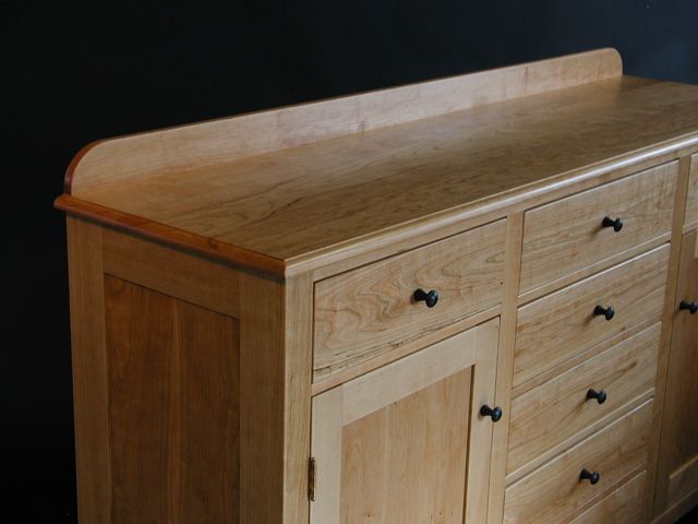 Cherry Sideboard Handmade In Vermont Within Thame 70&quot; Wide 4 Drawers Pine Wood Sideboards (View 6 of 15)