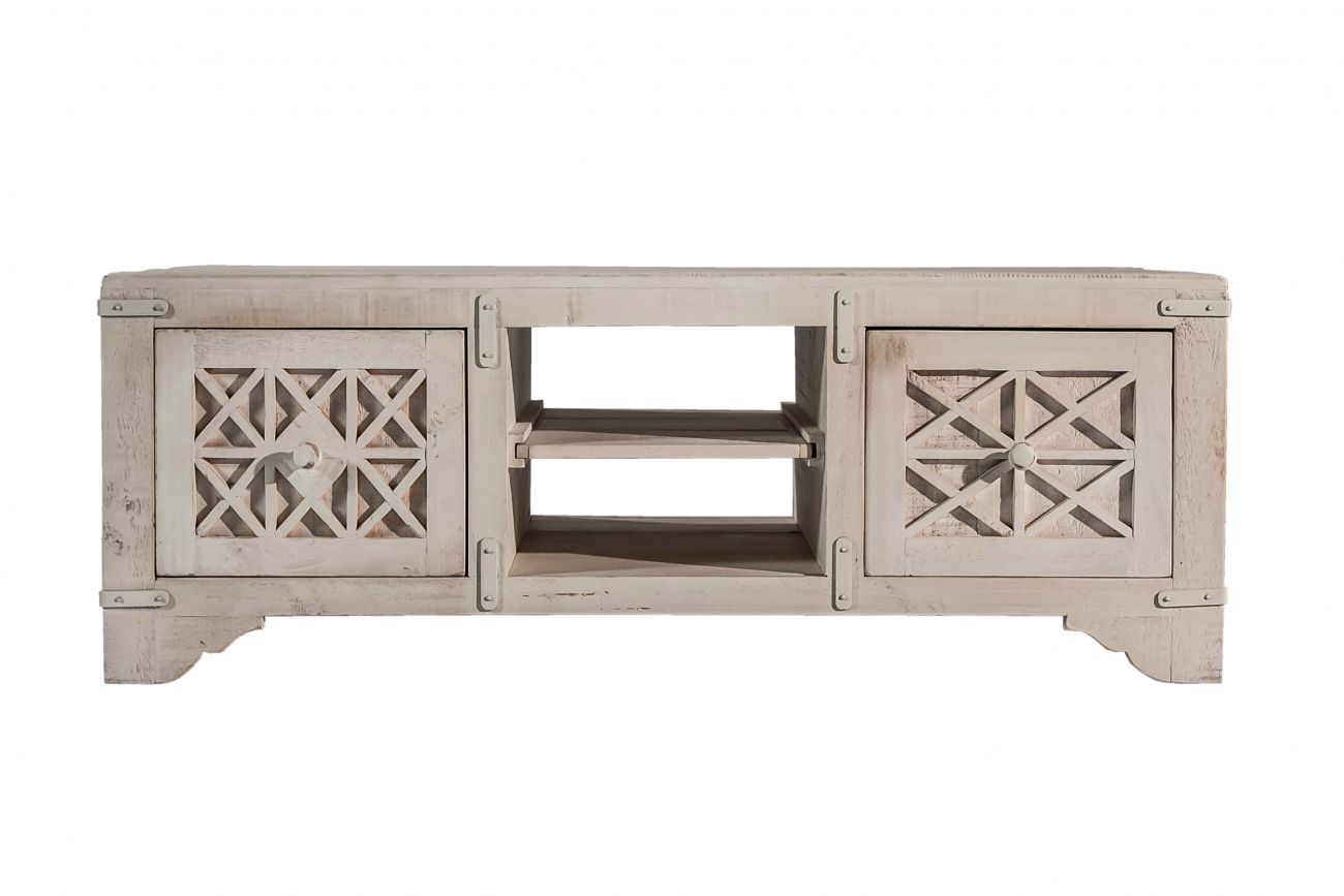 Chic Coffee Table/tv Stand | Vila |mexican Handcrafted Intended For Shirley Mills 52" Wide Buffet Tables (View 3 of 15)