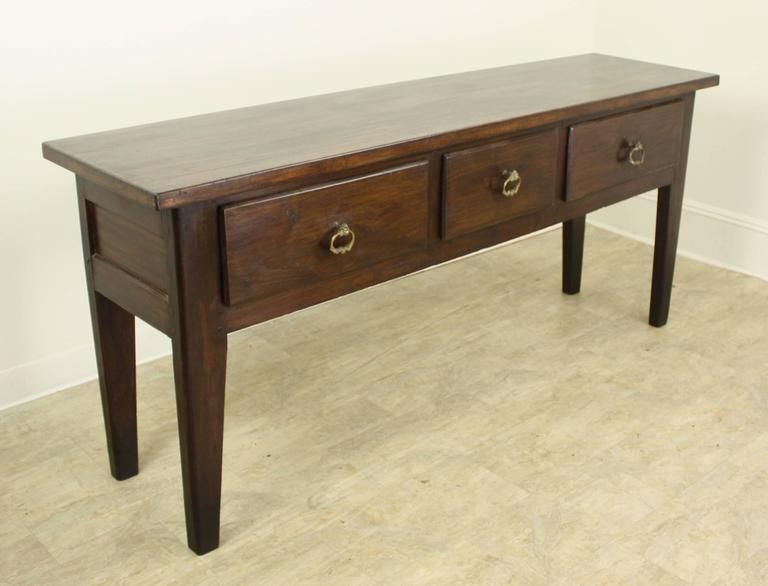 Chunky Chestnut Server With Brass Lion's Head Drawer Pulls Regarding Kaysville  (View 3 of 15)