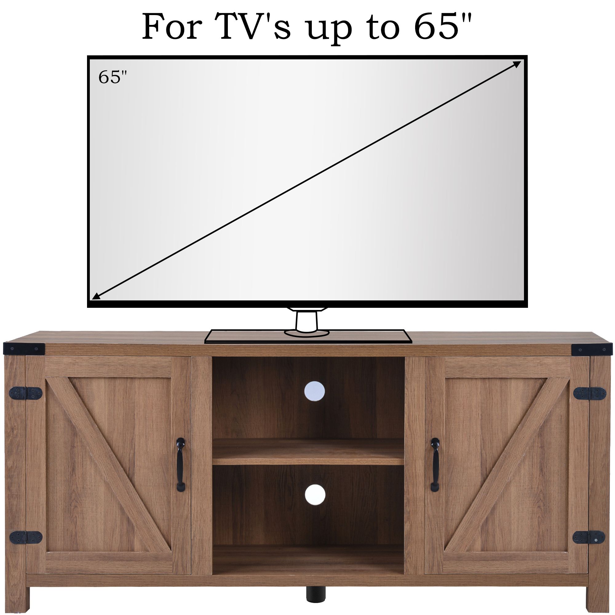 Clearance! Modern Tv Stand Cabinet, Farmhouse Tv Stand For Pertaining To Berene Tv Stands For Tvs Up To 58" (View 8 of 15)