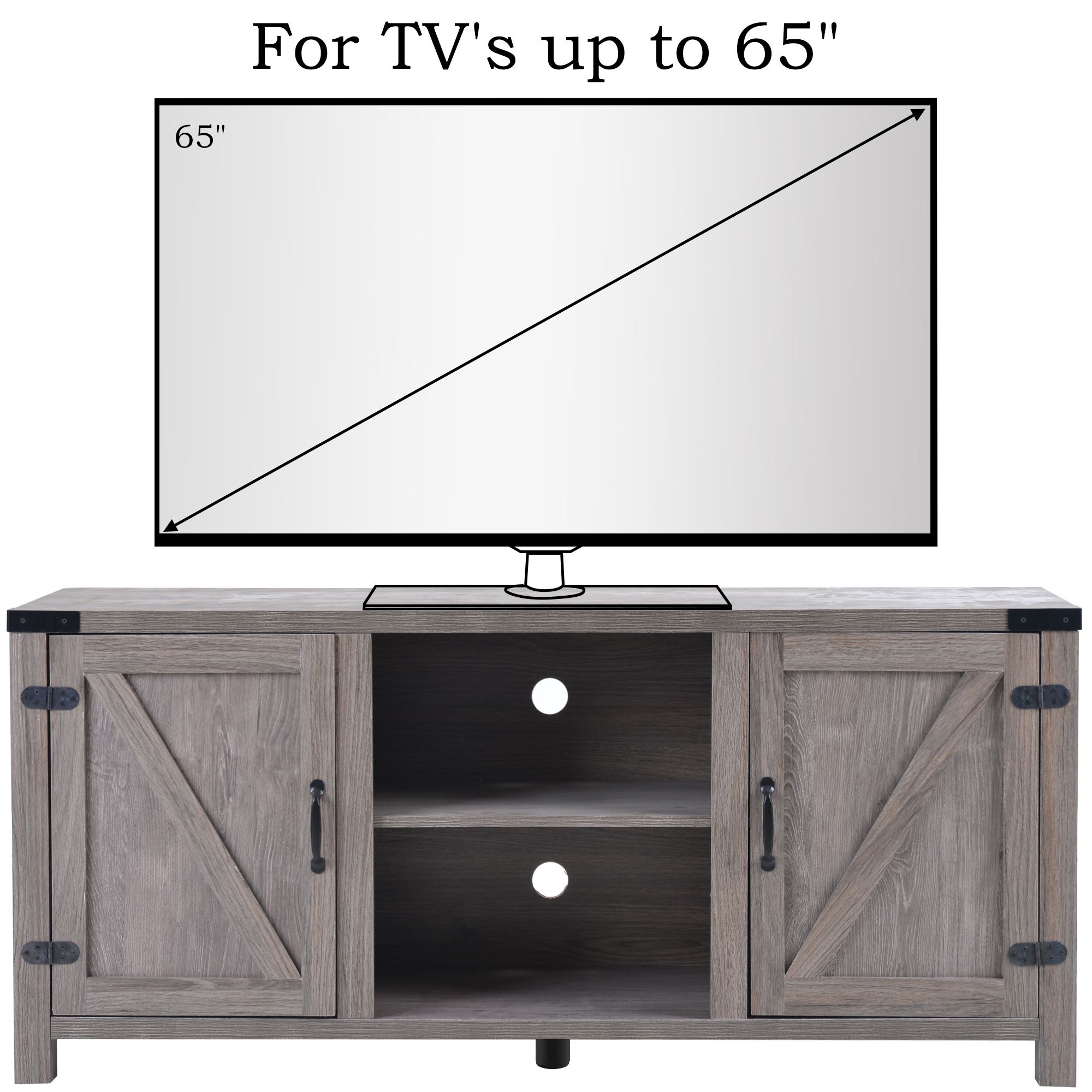 Clearance! Modern Tv Stand Cabinet, Farmhouse Tv Stand For Within Labarbera Tv Stands For Tvs Up To 58" (View 8 of 15)