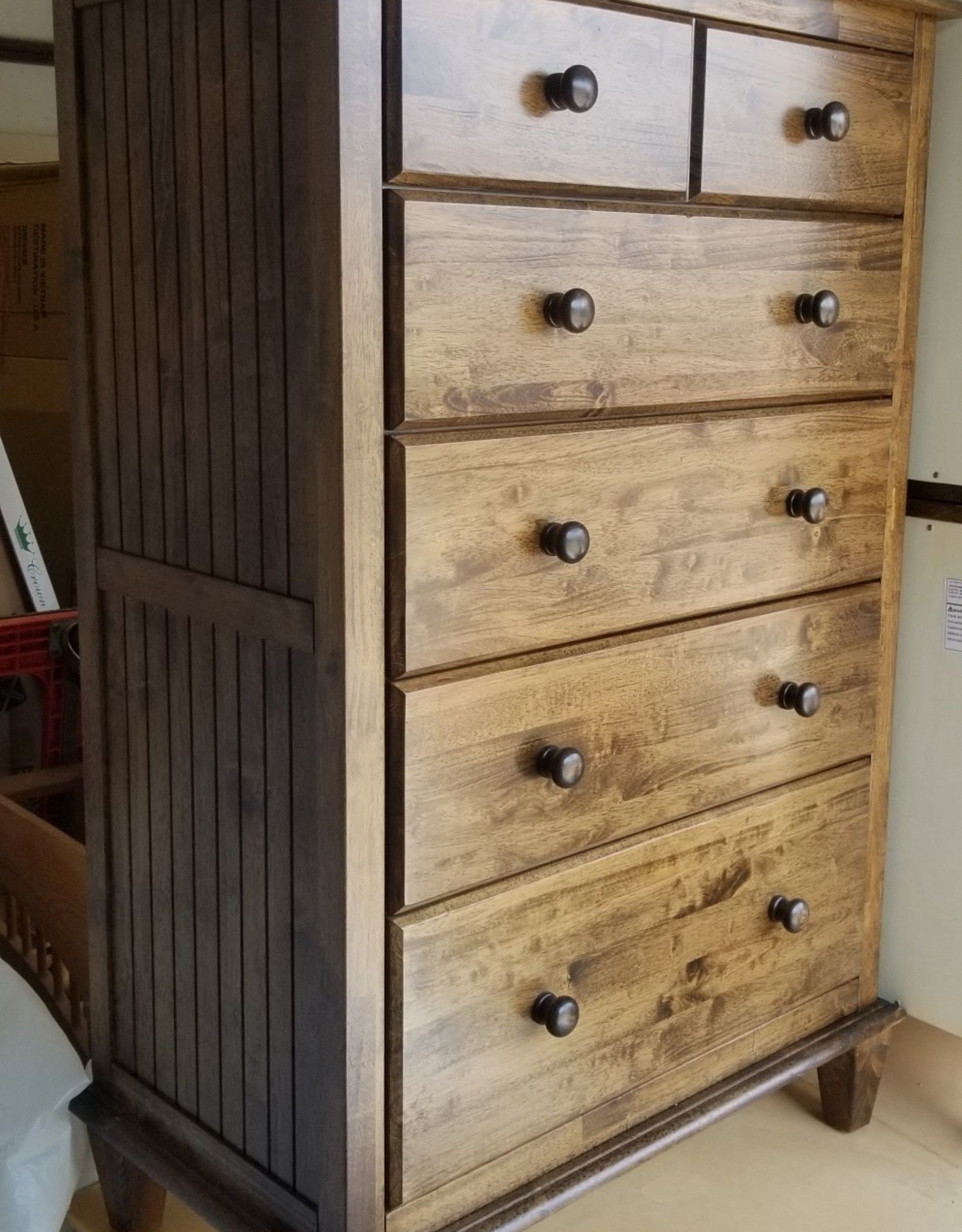 Cottage 5 Drawer Chest W/stock Finish – Bargain Box And Bunks Regarding Stotfold 32&quot; Wide Drawer Servers (View 13 of 15)