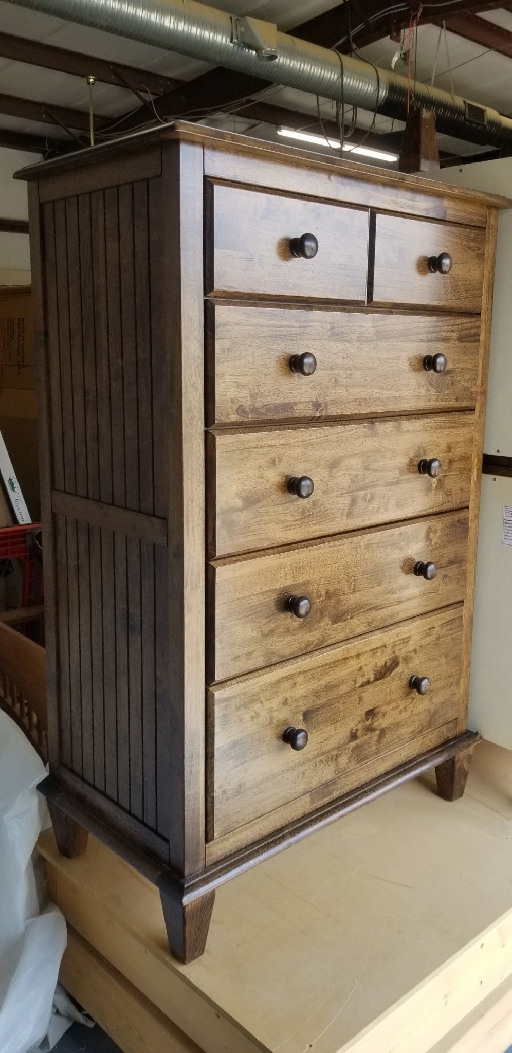 Cottage 5 Drawer Chest W/stock Finish – Bargain Box And Bunks With Stotfold 32" Wide Drawer Servers (View 11 of 15)