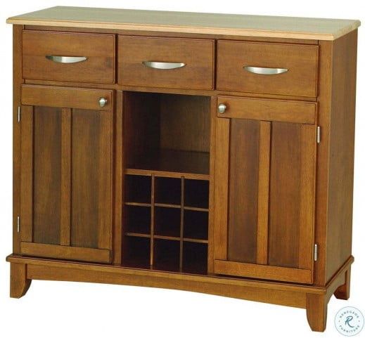 Cottage Oak And Natural Large 3 Utility Drawer Buffet With Throughout Pandora 42" Wide 2 Drawer Servers (View 2 of 15)