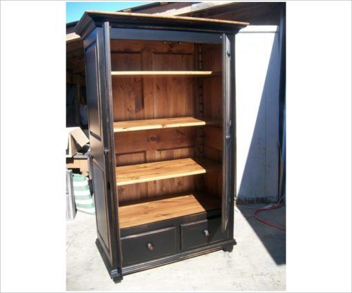 Cupboard  Wardrobe 2 Door Inside Kinston 74&quot; Wide 4 Drawer Pine Wood Sideboards (View 15 of 15)