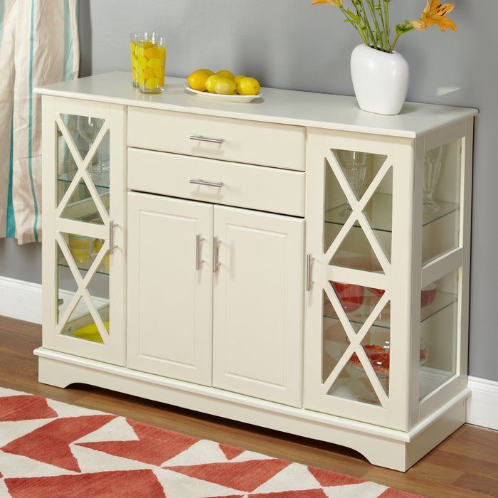 Default Name | Wood Buffet, White Buffet, Sideboard Cabinet Inside Pixley  (View 13 of 15)