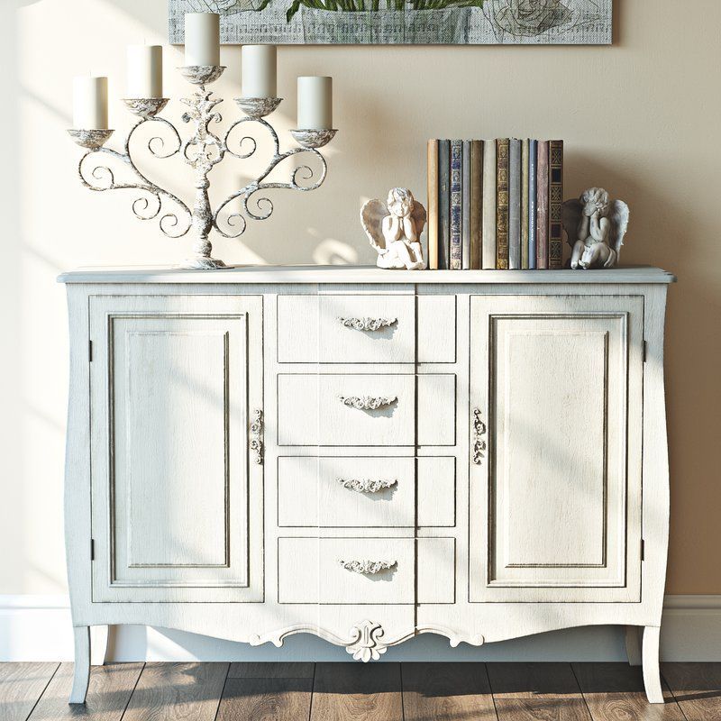 Dounia 2 Door, 4 Drawer Sideboard | Painted Wooden Intended For Desirae 48" Wide 2 Drawer Sideboards (View 12 of 15)