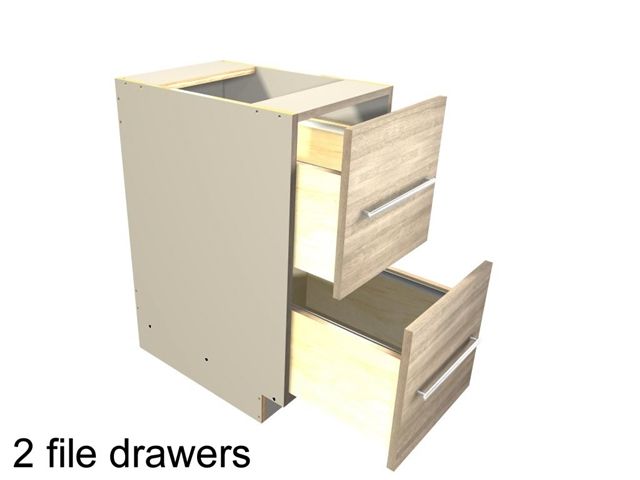 File Drawer Base Cabinet (2 Equal Height File Drawers) Regarding Stotfold  (View 12 of 15)