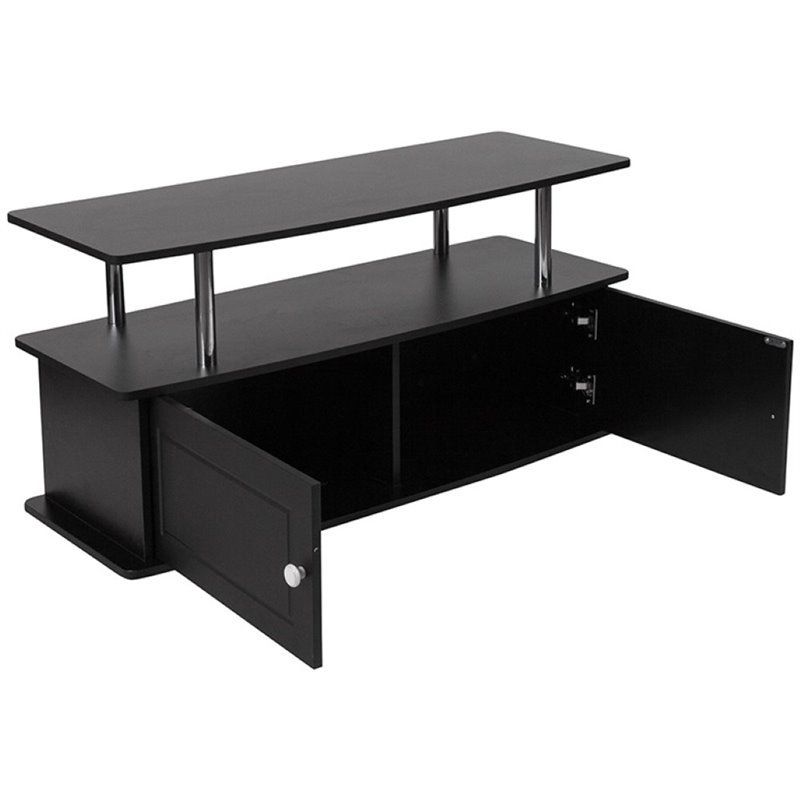 Flash Furniture 43" Tv Stand In Black 889142215554 | Ebay For Quillen Tv Stands For Tvs Up To 43&quot; (View 8 of 15)