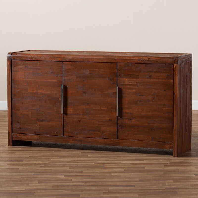 Foundry Select Dartford 63" Wide Acacia Wood Sideboard With Regard To Benghauser 63" Wide Sideboards (View 5 of 15)