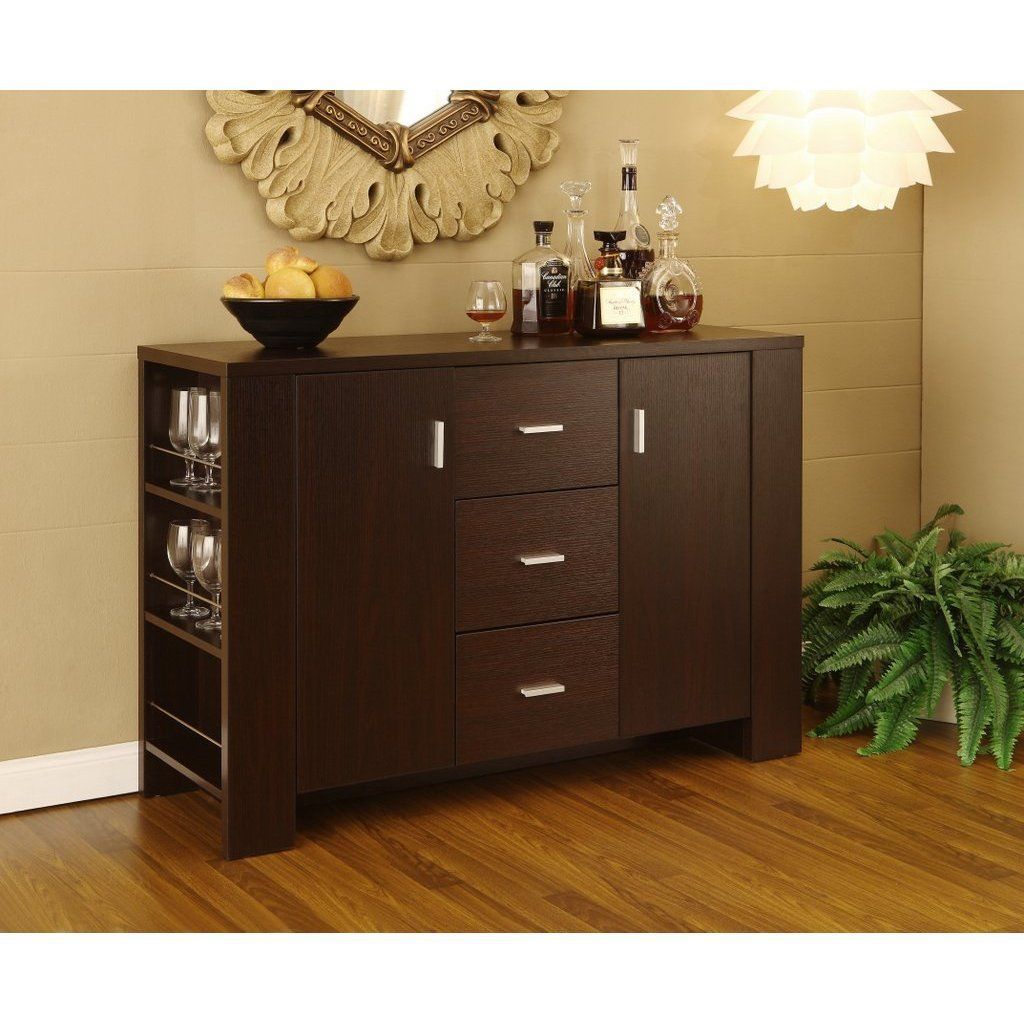 Furnituremaxx Dining Room Server Sideboard Buffet In Fugate 48&quot; Wide 4 Drawer Credenzas (View 3 of 15)