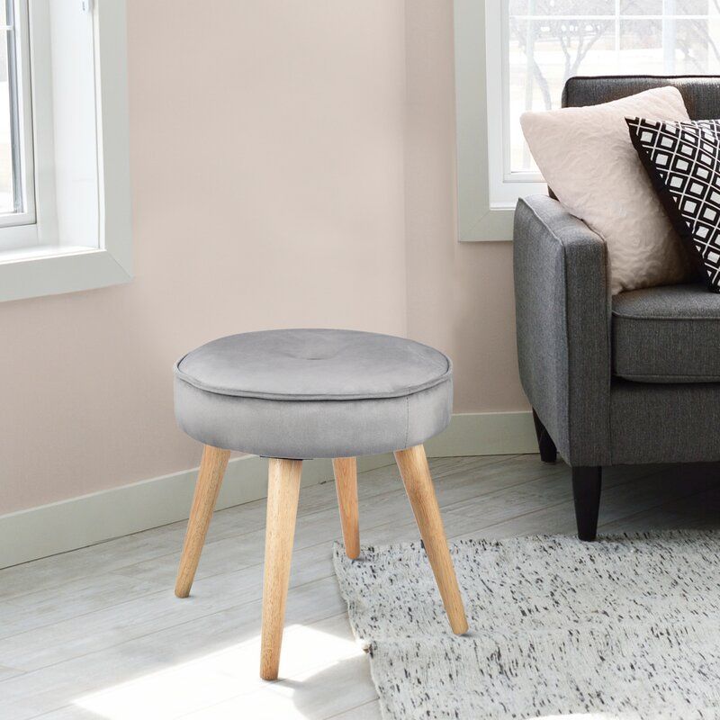George Oliver Eldon Solid Wood Utility Stool | Wayfair With George Oliver Sideboards "new York Range" Gray Solid Pine Wood (Photo 7 of 15)