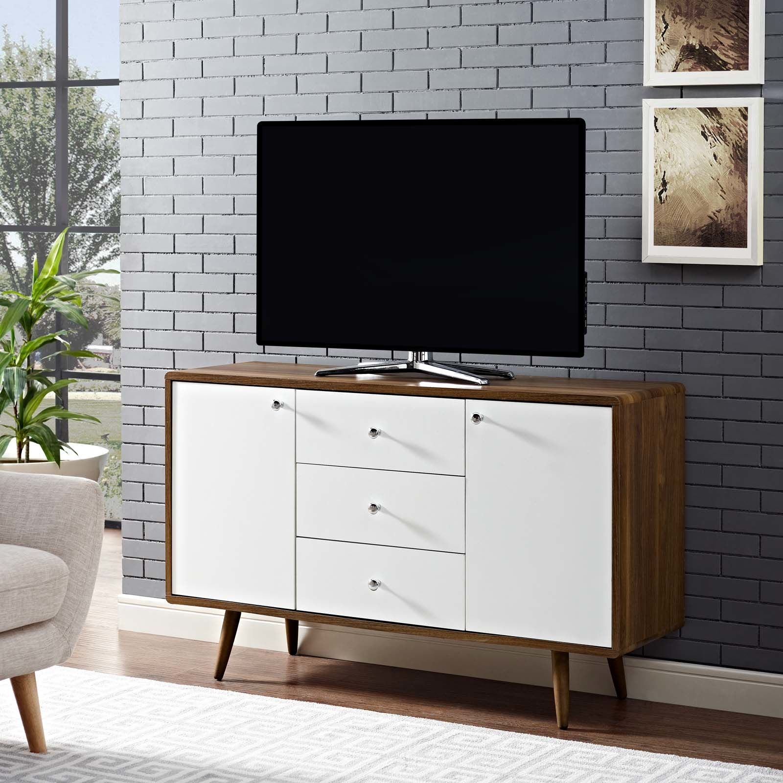Get The Transmit Sideboard – Walnut White From Opensky Now With Fugate 48" Wide 4 Drawer Credenzas (View 2 of 15)