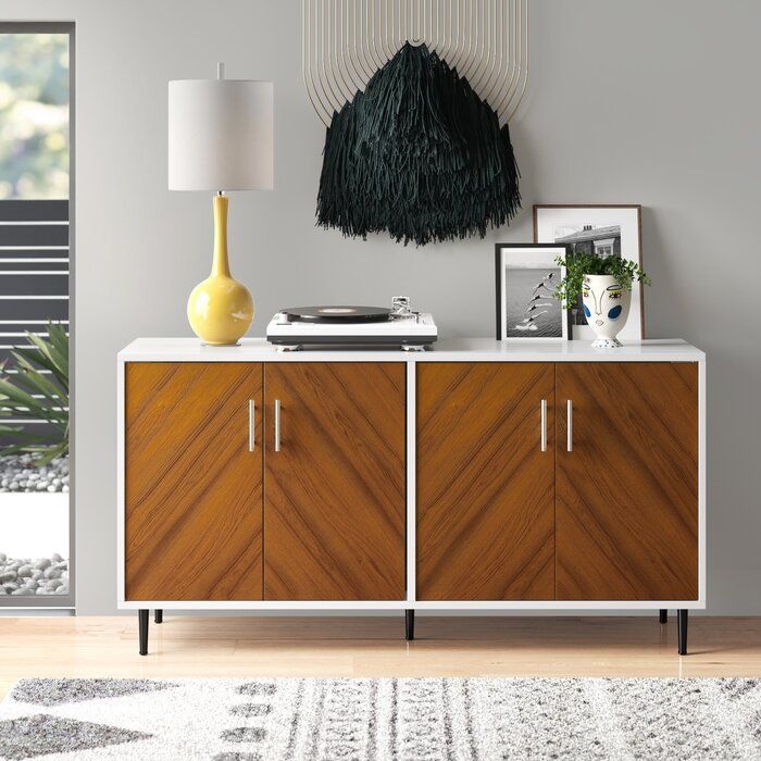 Givens 58" Wide Sideboard In 2020 | Wide Sideboard, Mid In Fritch 58&quot; Wide Sideboards (View 13 of 15)