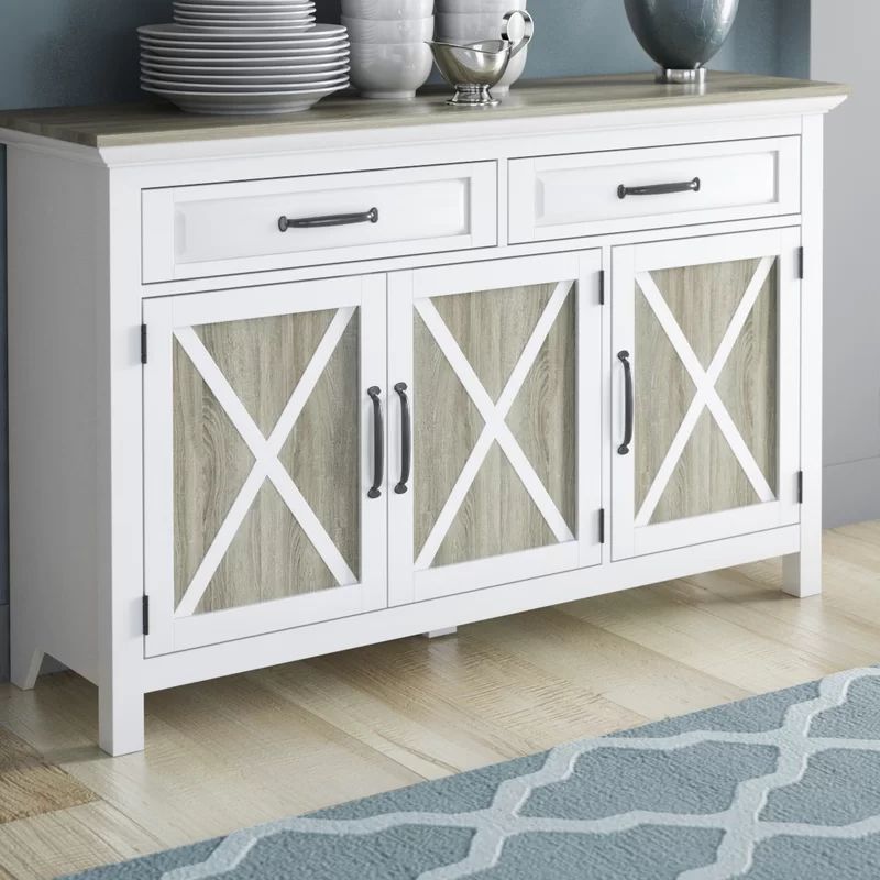 Haverly 52" Wide 2 Drawer Sideboard | Dining Room Storage With Jakobe 66&quot; Wide Sideboards (View 12 of 15)