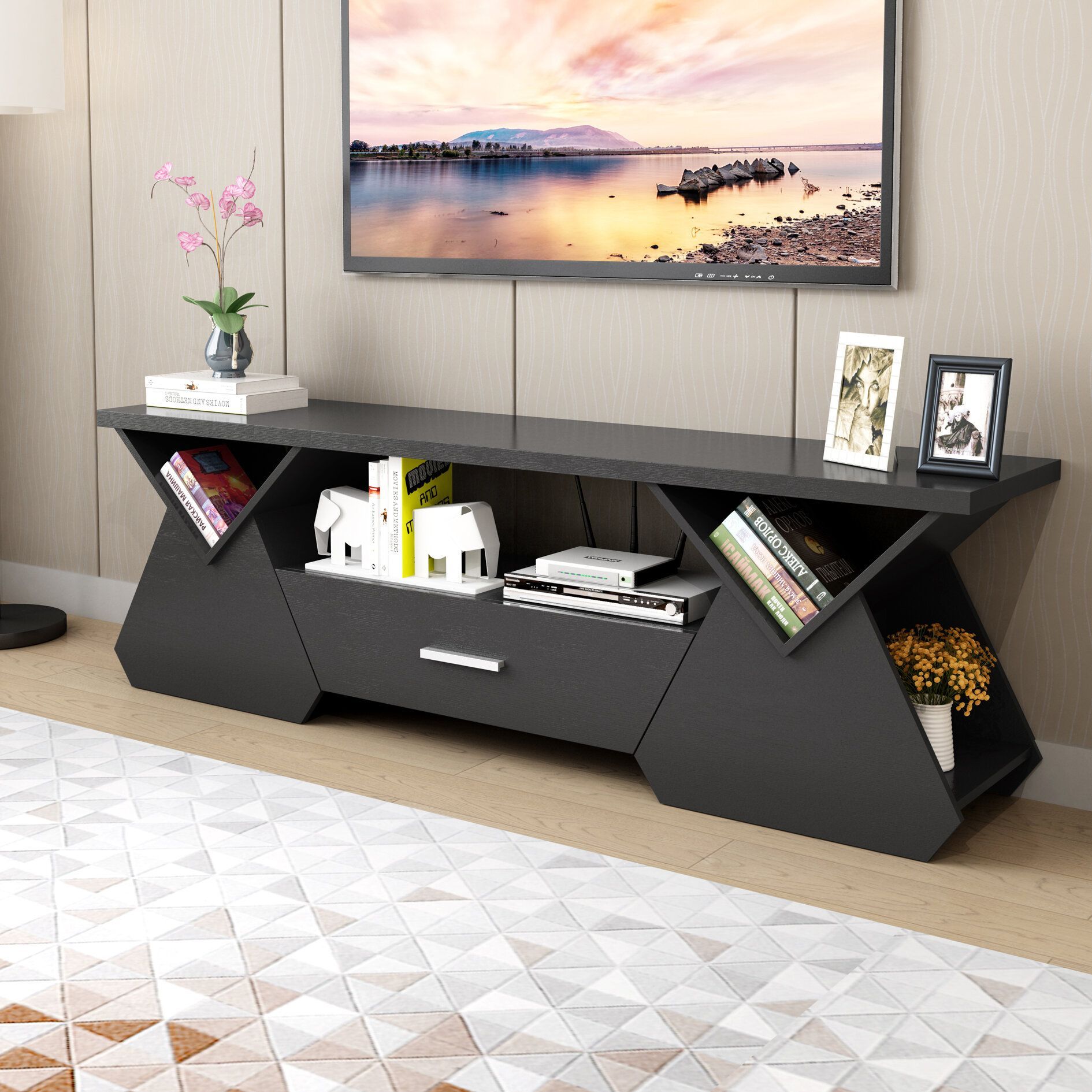 Hedon Tv Stand For Tvs Up To 78" (with Images) | Tv With Ira Tv Stands For Tvs Up To 78" (Photo 11 of 15)