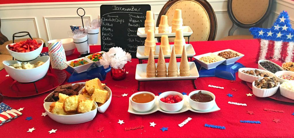 Ice Cream Bar Party Ideas | 4th Of July & Any Party Intended For Callender Buffet Tables (View 12 of 15)