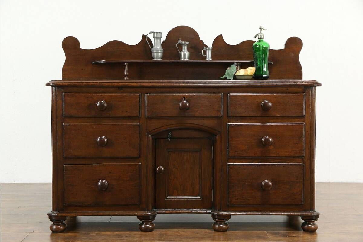 Irish Antique 1860 Country Pine Sideboard, Server Or For Aayah 45&quot; Wide 2 Drawer Servers (View 6 of 15)