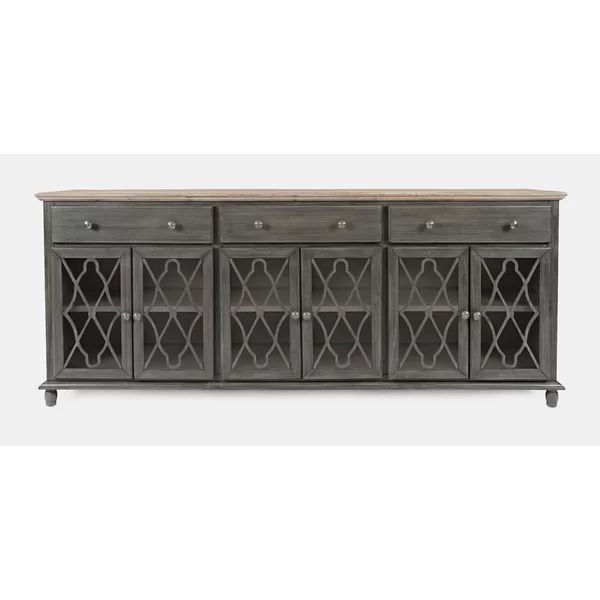 Juri 86" Wide 3 Drawer Sideboard In 2020 | Wooden Doors With Maeva 60" 3 Drawer Sideboards (View 10 of 15)
