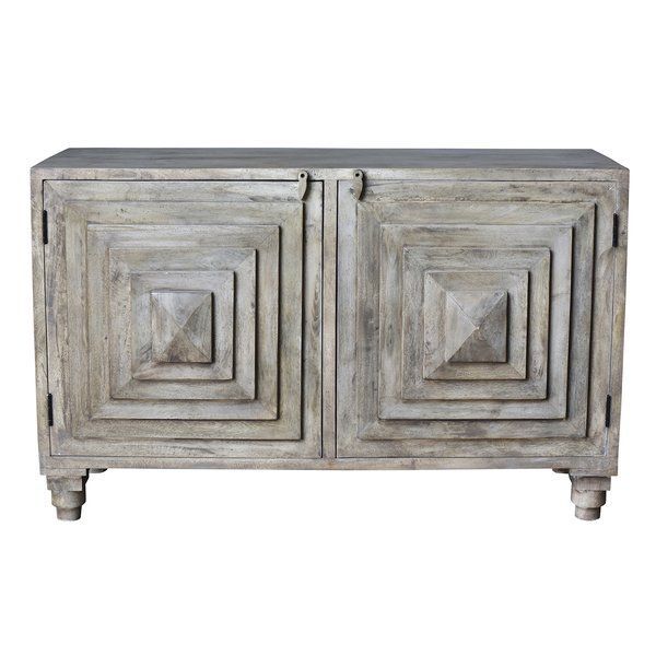 Kace Pyramid Sideboard | Cabinet, Crestview Collection, Wood For Macdonald 36" Wide Mango Wood Buffet Tables (View 2 of 15)