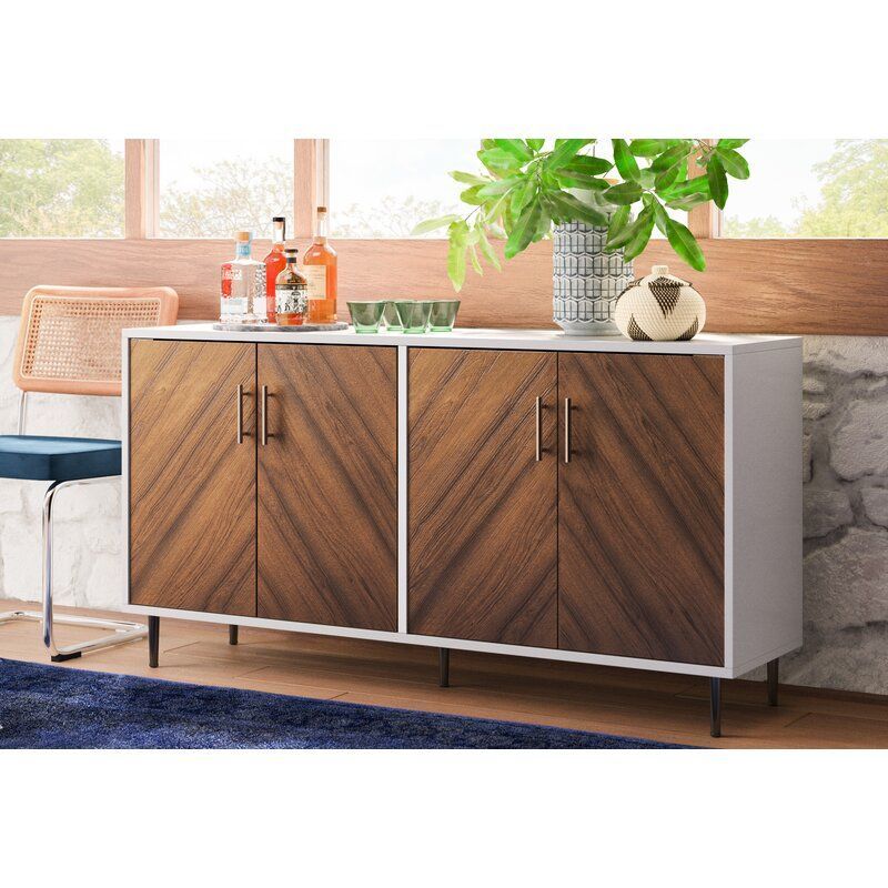 Keiko Bookmatch 58" Wide Sideboard In 2020 | Wide In Fritch 58&quot; Wide Sideboards (View 1 of 15)