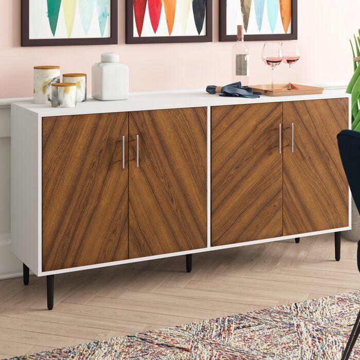 Keiko Bookmatch 58" Wide Sideboard | Modern Buffet, Mid Pertaining To Fritch 58" Wide Sideboards (View 3 of 15)