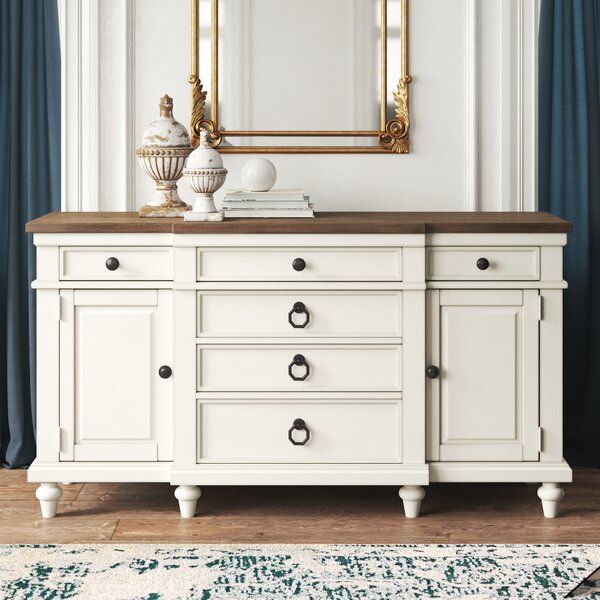 Kelly Clarkson Home Ornithogale 64" Wide 6 Drawer For 64" Wide Rubberwood Sideboards (View 8 of 15)